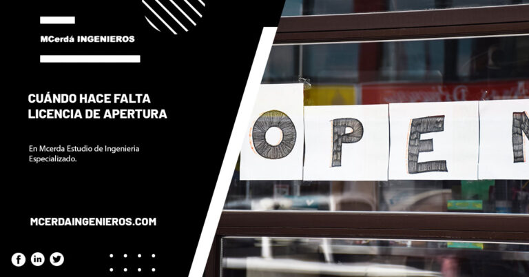 Cuándo hace falta licencia de apertura