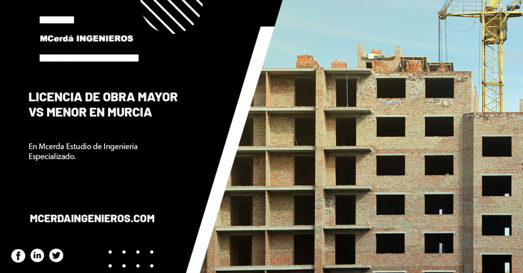 Licencia de obra mayor vs menor en Murcia